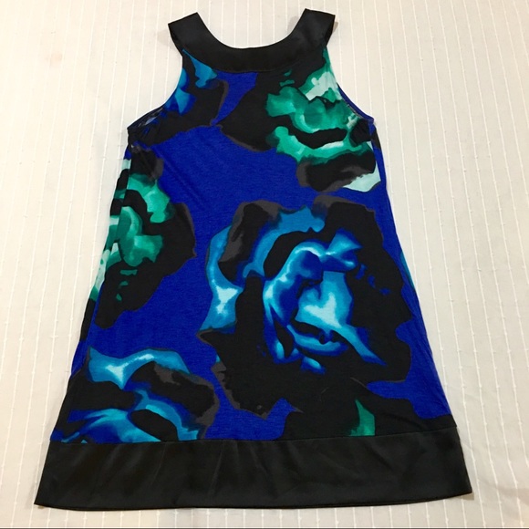 Bold,floral swing dress- Express- early 2000s - Picture 4 of 8